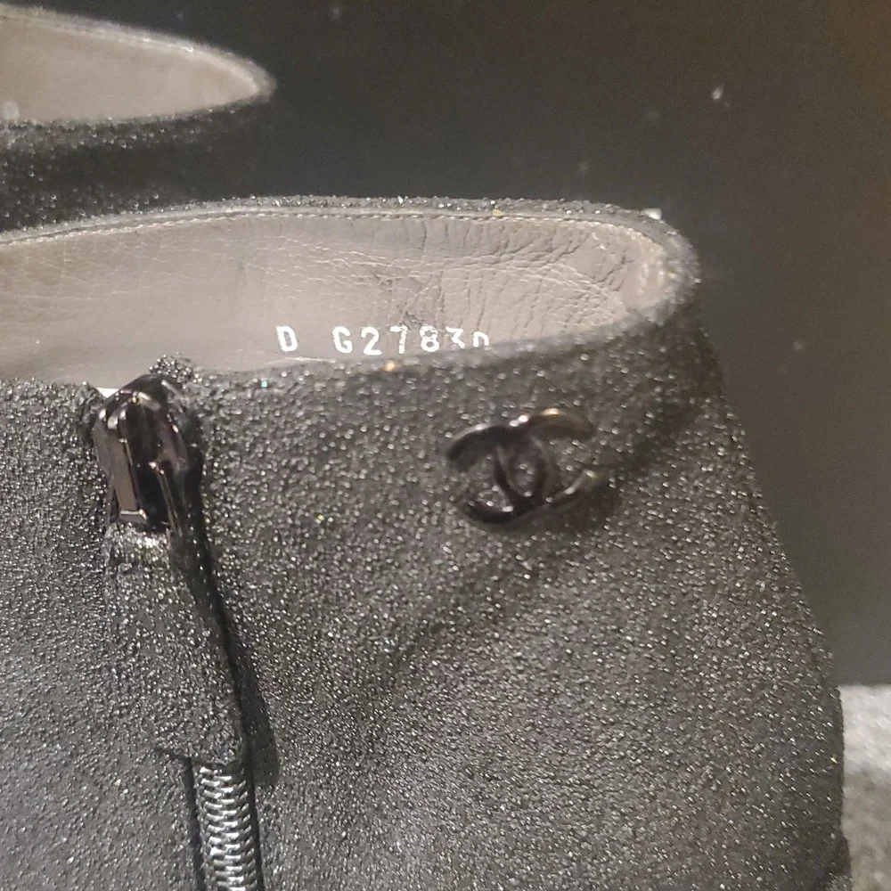 Chanel Sparkly Platform Boots Black - Picture 11 of 11